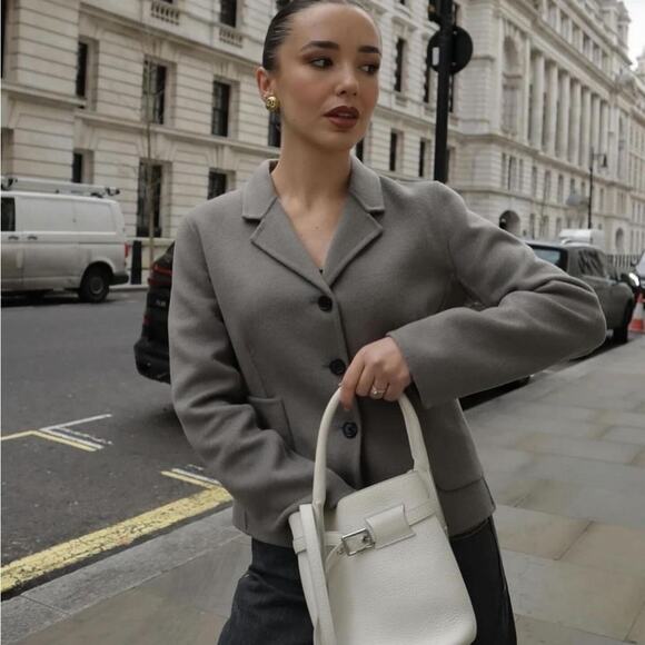 Zara Double Faced Fitted Blazer Size Medium - Picture 2 of 13